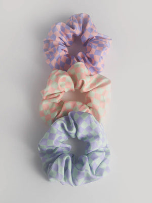 Free Hair in Check Scrunchie Trio - Default Title
